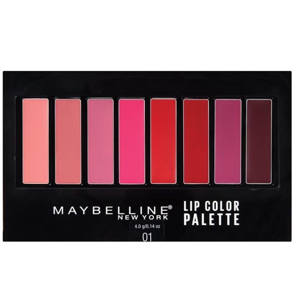 پالت رژلب 8 رنگ میبلین کدMaybelline 01