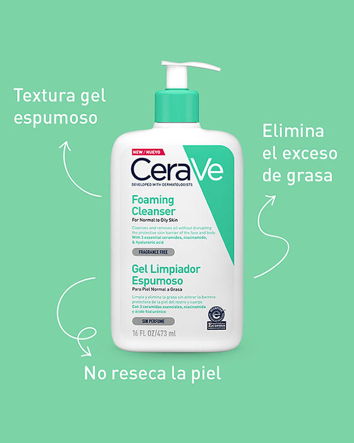 فوم شوینده سراوی Cerave پوست نرمال تا چرب اصل 236 میل