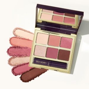 ست هدیه پالت سایه و ریمل تارت مدل Vanityلایت کمرا لشز ونیتی بنفش