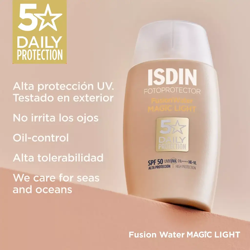 ضد آفتاب ایزدین فیوژن واتر مجیک رنگ لایت ISDIN Fusin Water MAGIC LIGHT