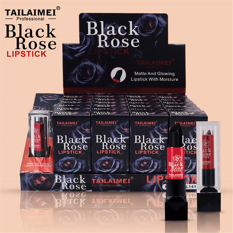 رژ لب مشکی حرارتی تایلامی جامد Black Rose