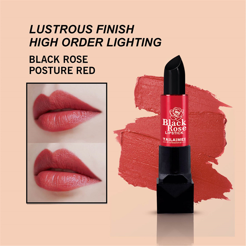 رژ لب مشکی حرارتی تایلامی جامد Black Rose