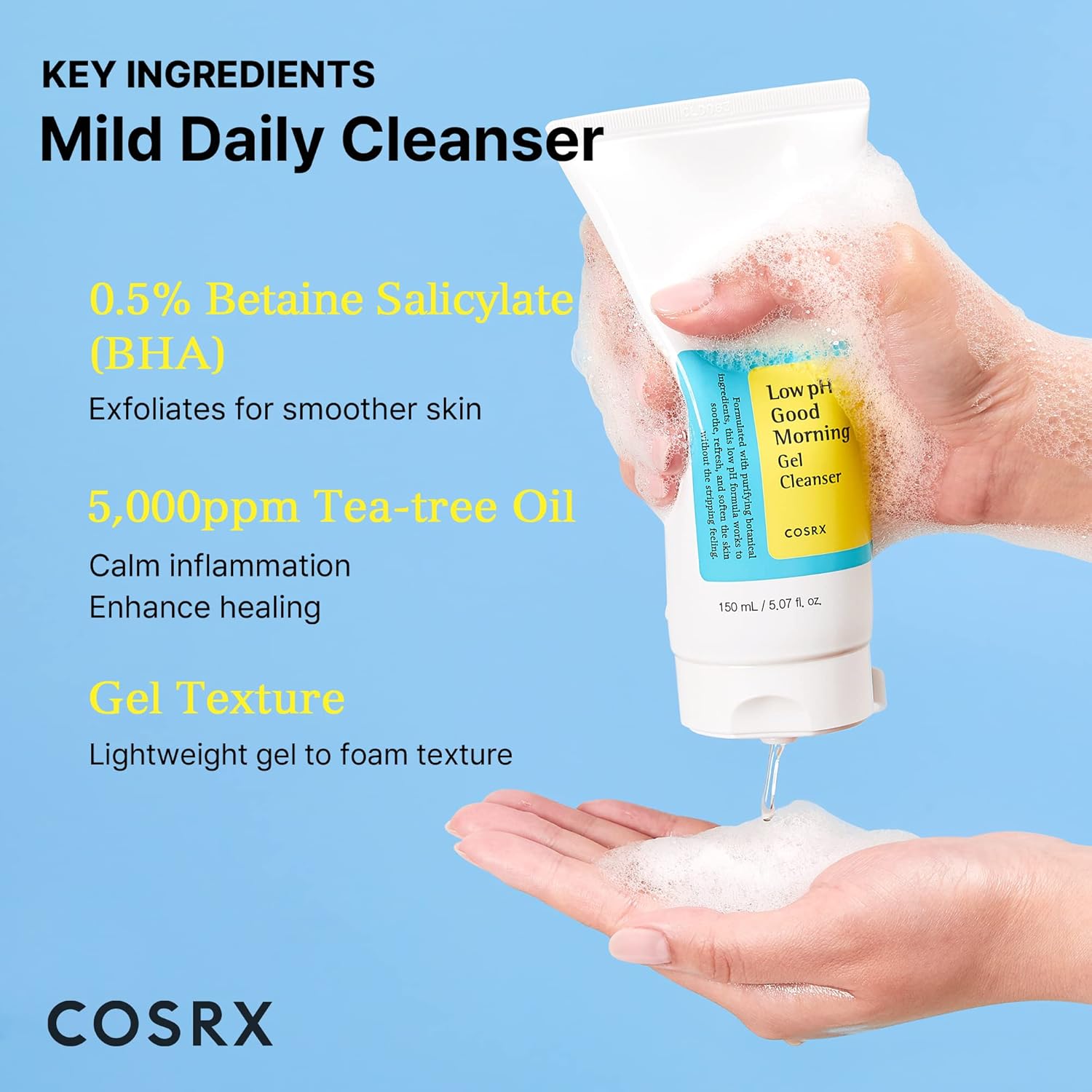 ژل شستشوی صورت گود مورنینگ کوزارکس COSRX Low pH Good Morning Gel Cleanser 150ml