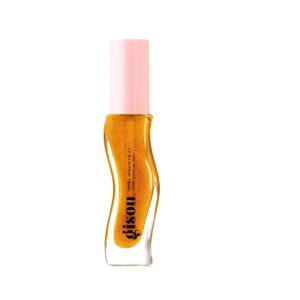 روغن لب عسل گیسو رنگ گلدن شیمر گلو با طعم عسل فولسایز   Honey Infused Lip Oil Golden Shimmer Glow
