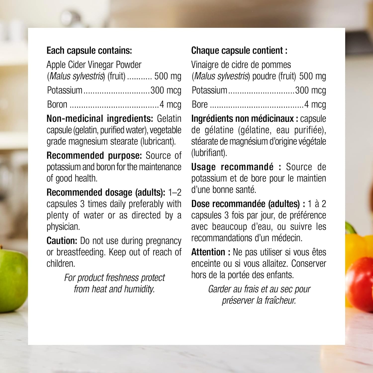 کپسول سرکه سیب وبر نچرالز 240 عدد Webber Naturals Apple Cider Vinegar