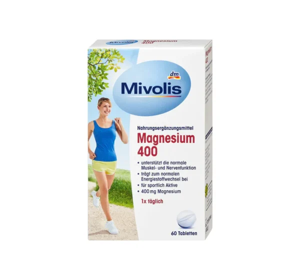 مکمل منیزیم 400 میلیگرم میوولیس (Mivolis) اوریجینال آلمان - قرص/ساشه برای تقویت عضلات و اعصاب، رفع خستگی و انرژیزایی