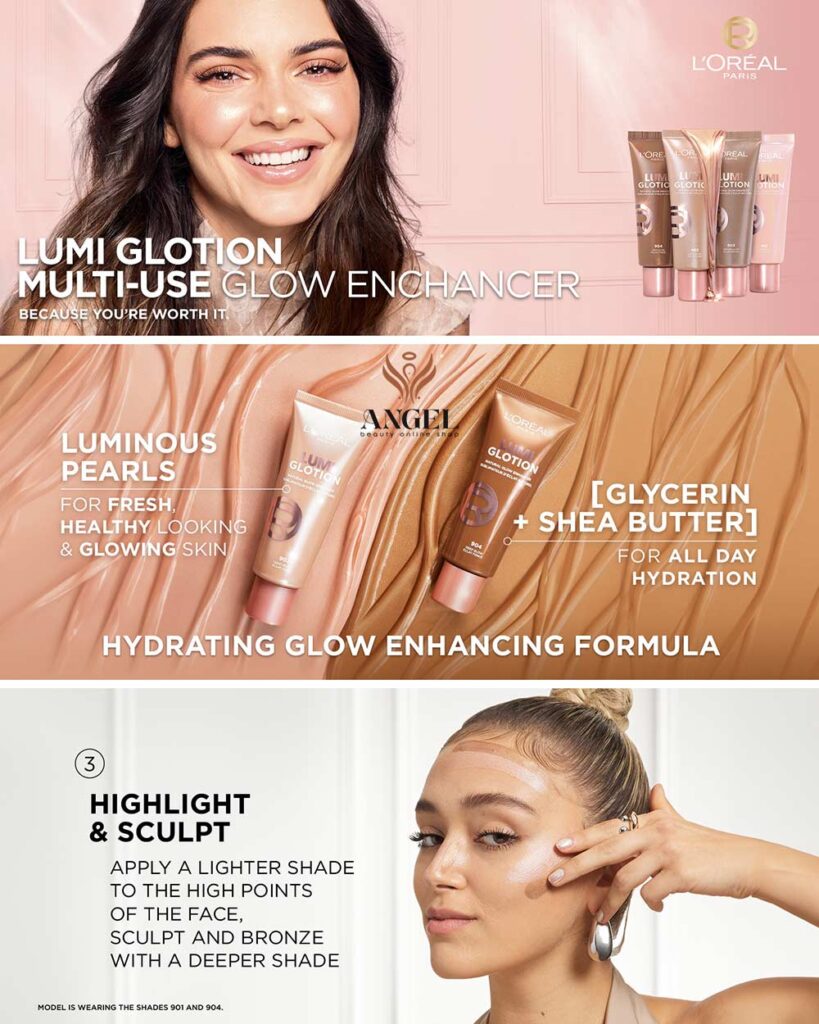 کرم درخشان کننده لومی گلوشن لورال Loreal Lumi Glotion شماره 903 Medium حجم 40 میل