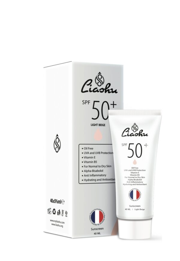 کرم ضدآفتاب رنگی بژ روشن SPF 50 لیاشو