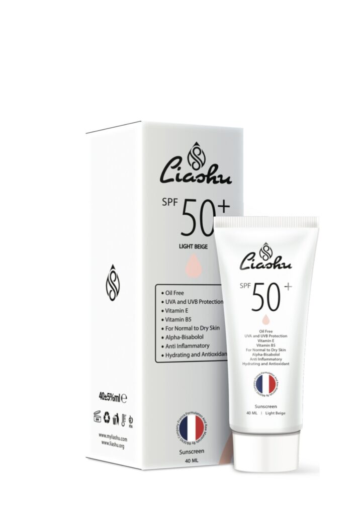 کرم ضدآفتاب رنگی بژ روشن SPF 50 لیاشو